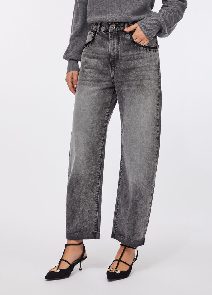 Ballonjeans mit Schmuckstickerei Schwarz Liu Jo - large image number 0