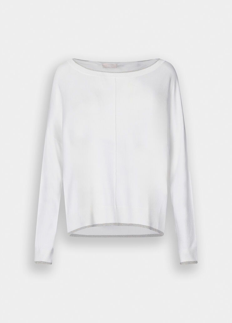 Lurex® jumper white wool Liu Jo - large image number 6