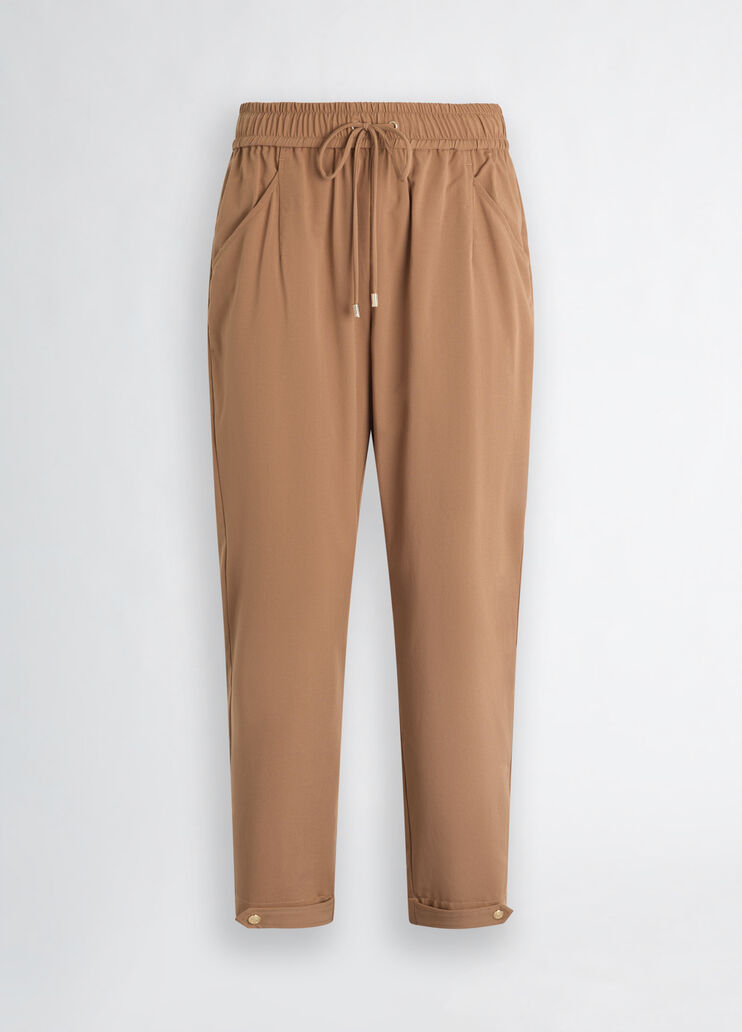 Cropped beige trousers brown Liu Jo - large image number 6 Cropped beige trousers brown Liu Jo - large image number 6