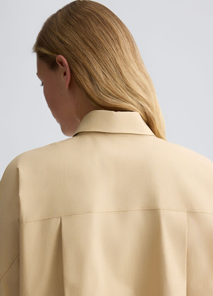 Cotton boxy shirt beige Liu Jo - large image number 4 Cotton boxy shirt beige Liu Jo - large image number 4