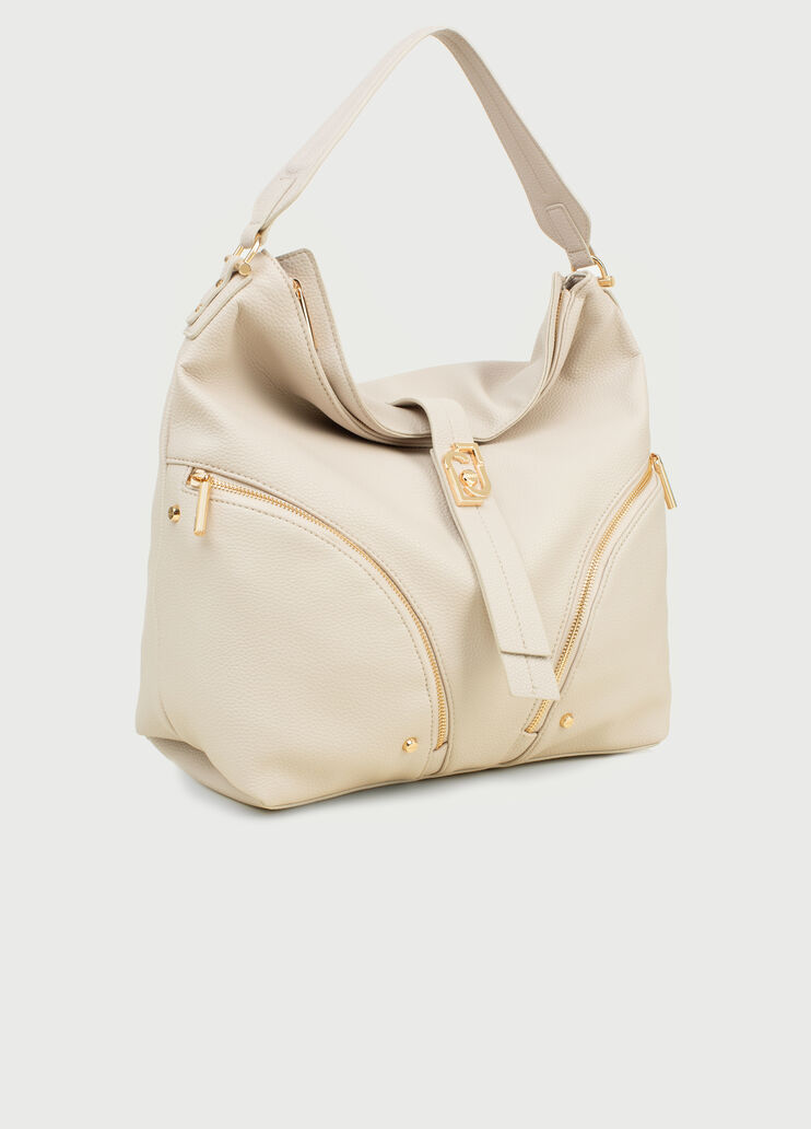 Shoulder bag with logo champagne Liu Jo - large image number 2 Shoulder bag with logo champagne Liu Jo - large image number 2