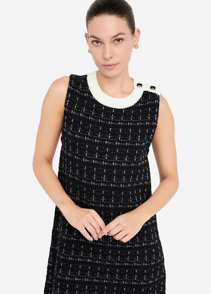 Short wool-blend dress black Liu Jo - large image number 2 Short wool-blend dress black Liu Jo - large image number 2