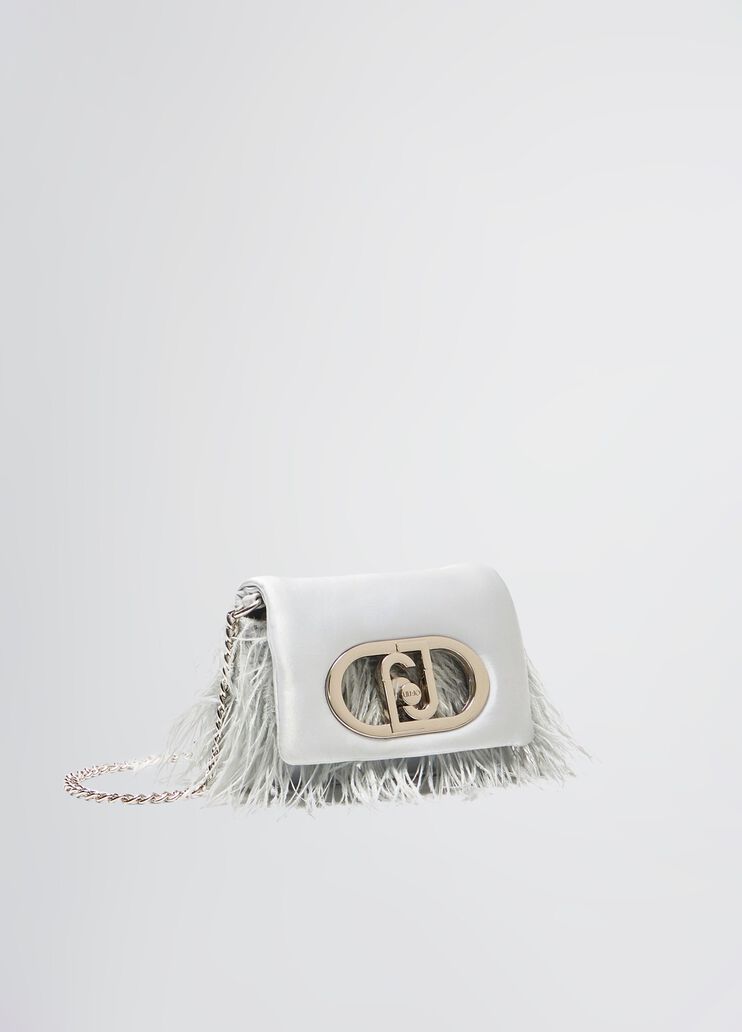 Mini LaPuffy bag with feathered detailing light blue Liu Jo - large image number 2 Mini LaPuffy bag with feathered detailing light blue Liu Jo - large image number 2