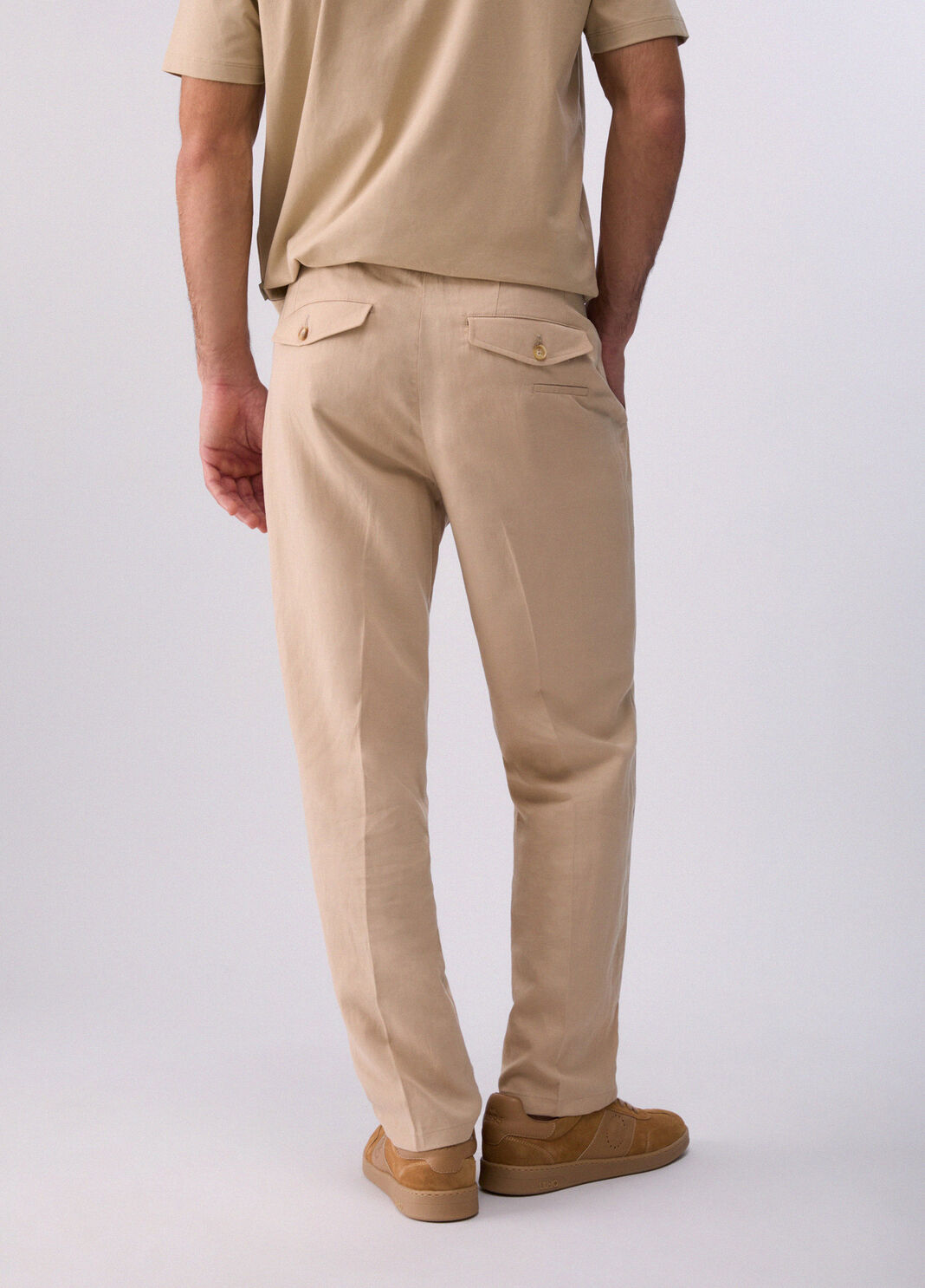 Chinohose aus Leinengemisch Beige Liu Jo - large image number 1