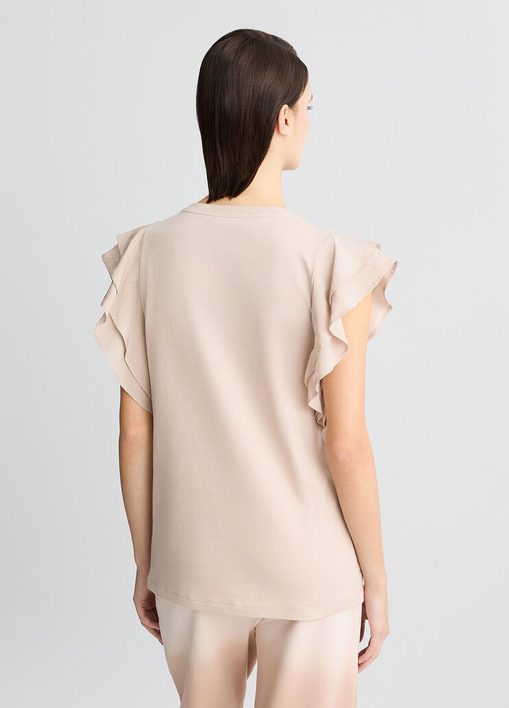 T-shirt with ruching beige Liu Jo - large image number 1 T-shirt with ruching beige Liu Jo - large image number 1