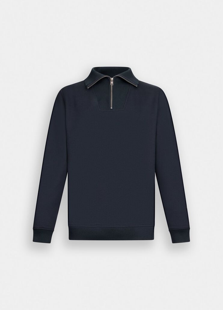 Cotton sweatshirt with zip dark blue Liu Jo - large image number 6 Cotton sweatshirt with zip dark blue Liu Jo - large image number 6