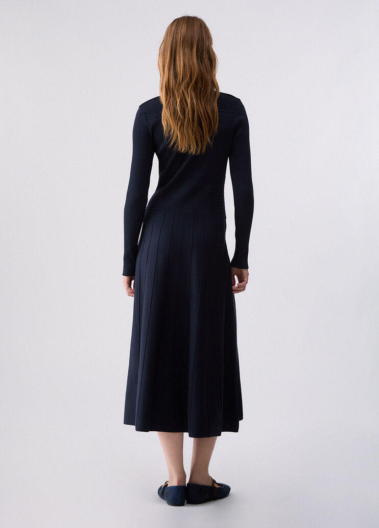 Midikleid aus Strick Dunkelblau Liu Jo - medium