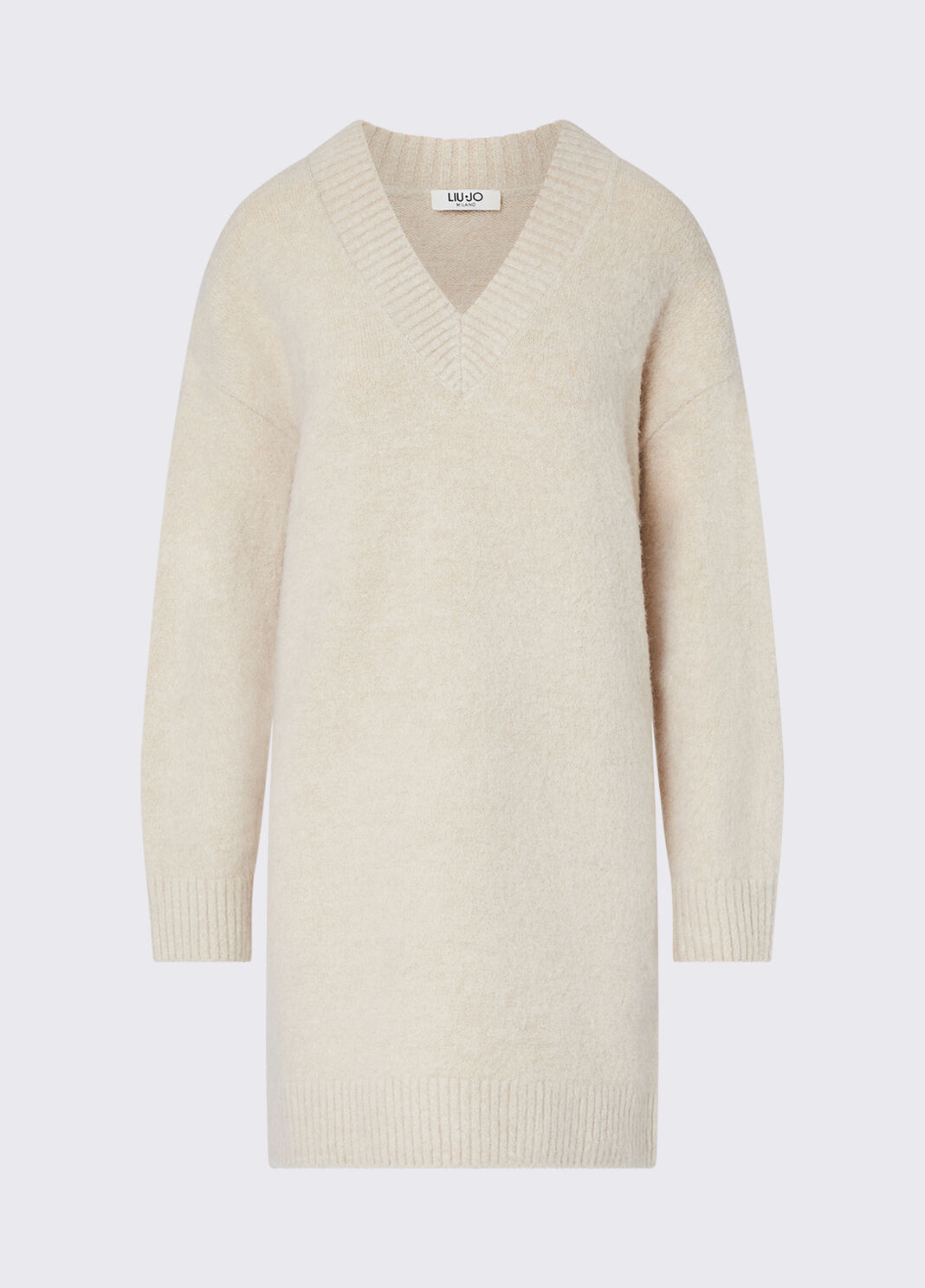 Short dress in brushed wool beige Liu Jo - large image number 6