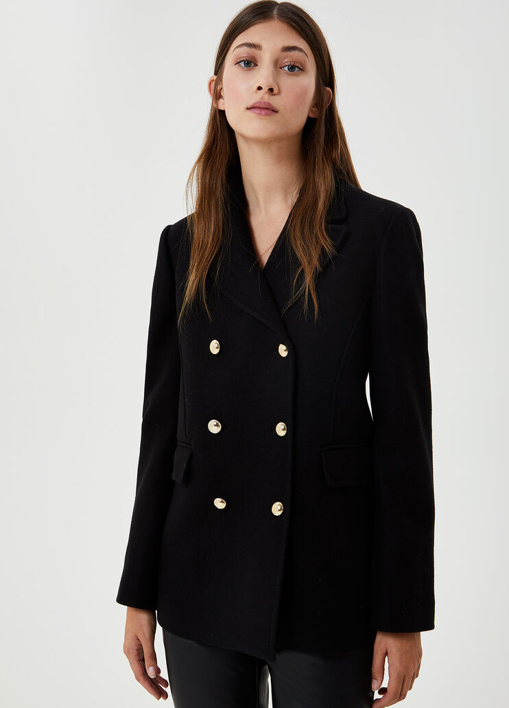 Double-breasted pea coat Black Liu Jo - large image number 0