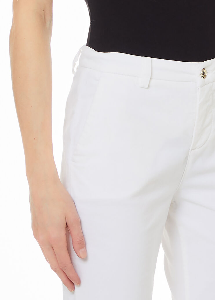 Flared velvet chinos white Liu Jo - large image number 2
