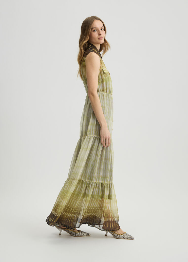 Printed chiffon dress green Liu Jo - large image number 3 Printed chiffon dress green Liu Jo - large image number 3
