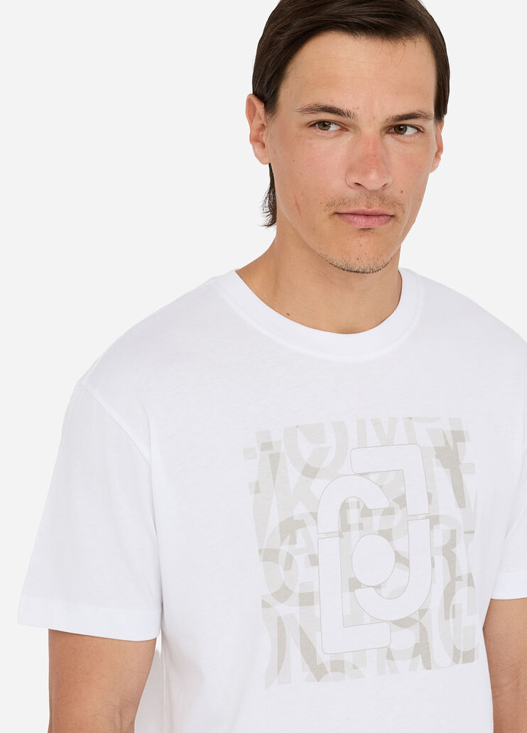 T-Shirt aus Baumwolle mit Logo Weiß Liu Jo - medium