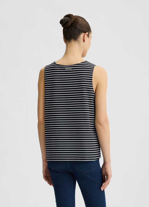 Striped top black Liu Jo - large image number 1