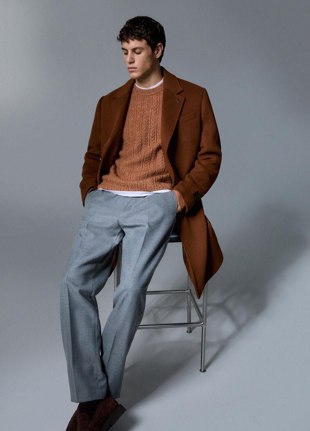 Chino trousers regular fit grey m&eacute;lange Liu Jo - large image number 3