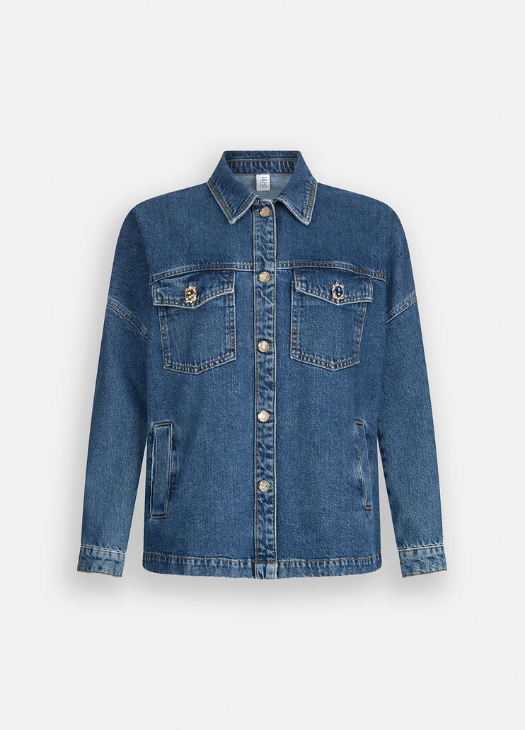 Jacke aus Denim Denimblau Liu Jo - large image number 6