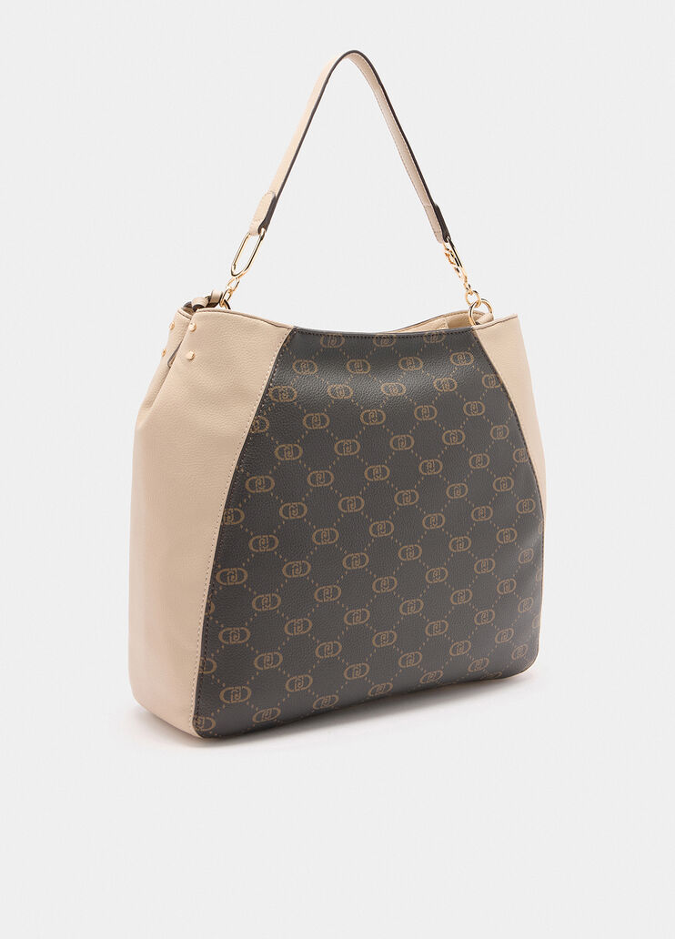 Mittelgroße Tasche mit Logo Beige Liu Jo - large image number 1 Mittelgroße Tasche mit Logo Beige Liu Jo - large image number 1