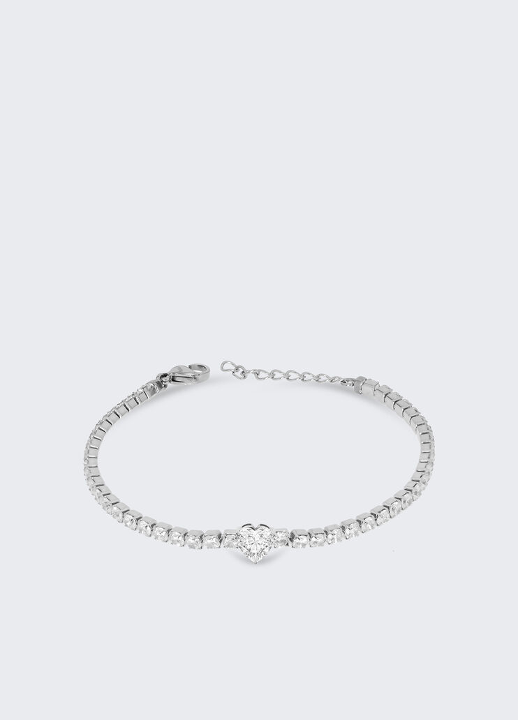 Tennis bracelet with bejewelled heart white Liu Jo - large image number 0 Tennis bracelet with bejewelled heart white Liu Jo - large image number 0