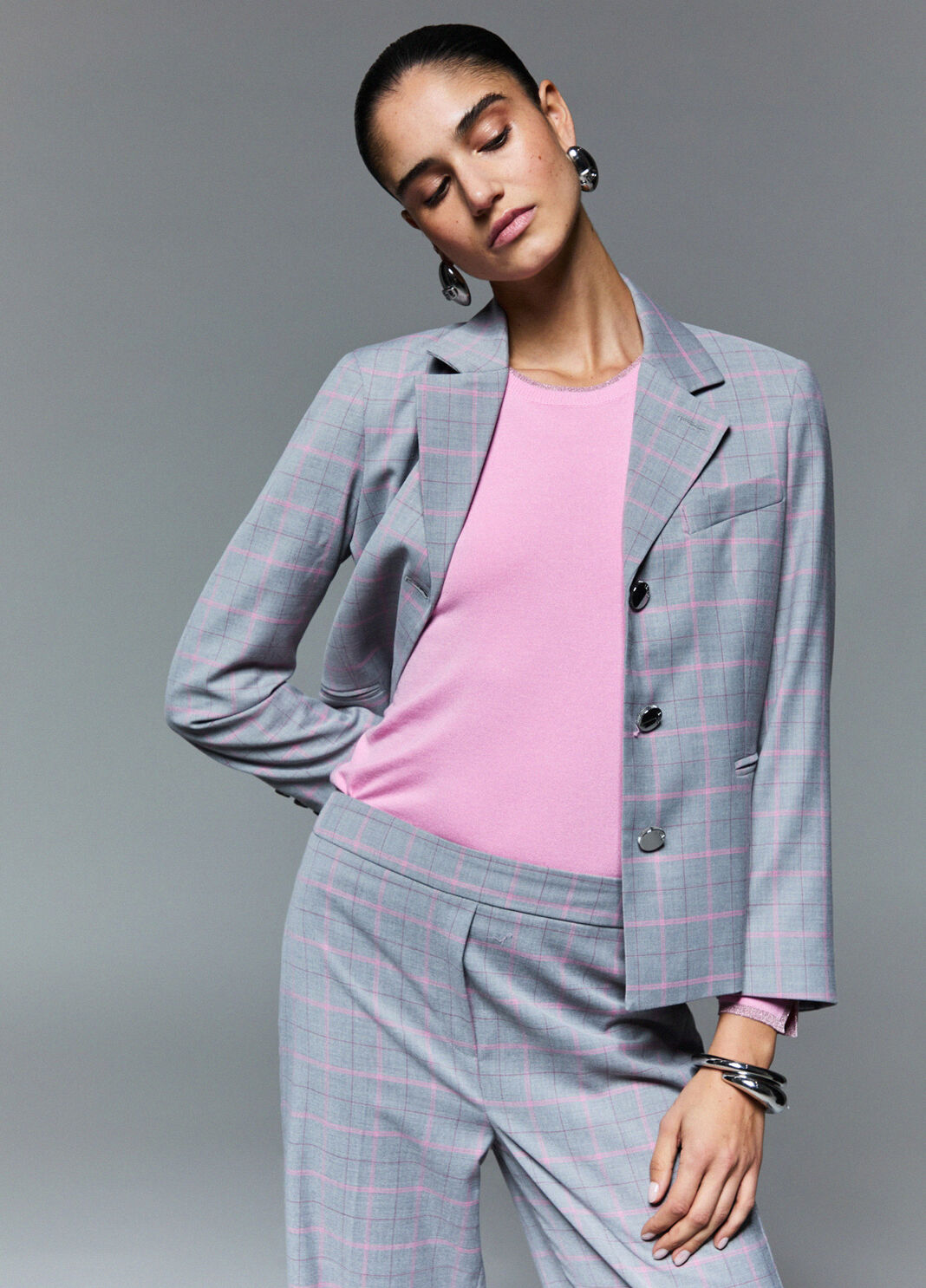 Blazer aus kariertem Stoff kariert Liu Jo - large image number 3