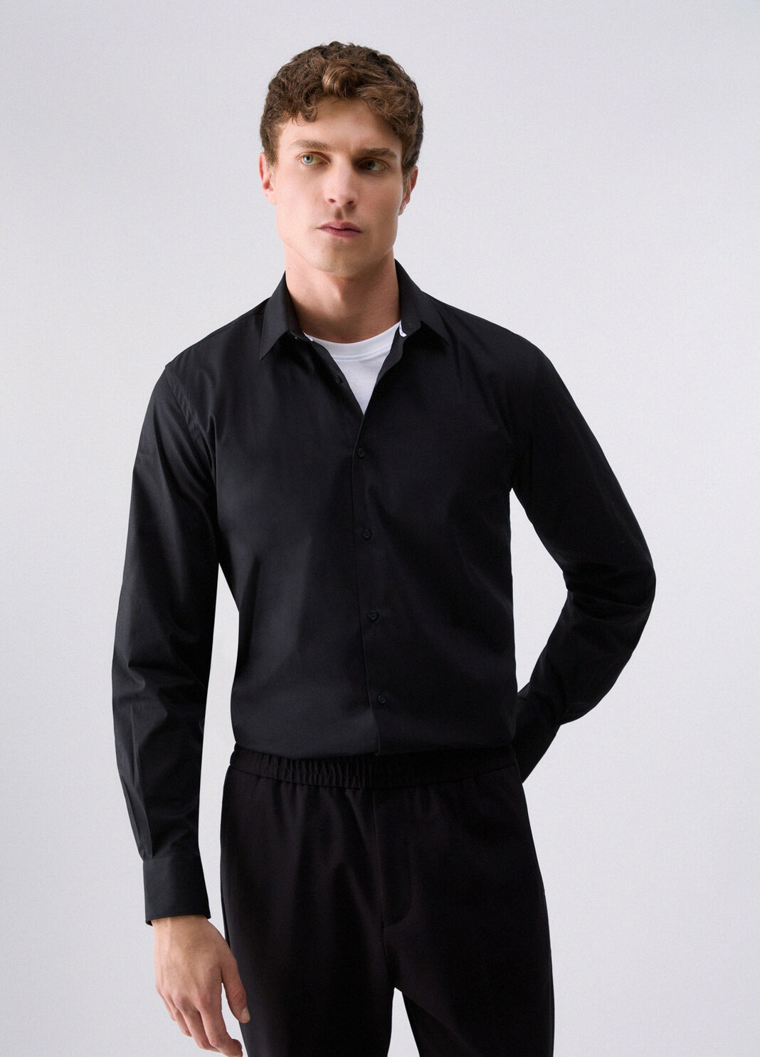 Slim Fit Poplin Shirt black Liu Jo - large image number 0