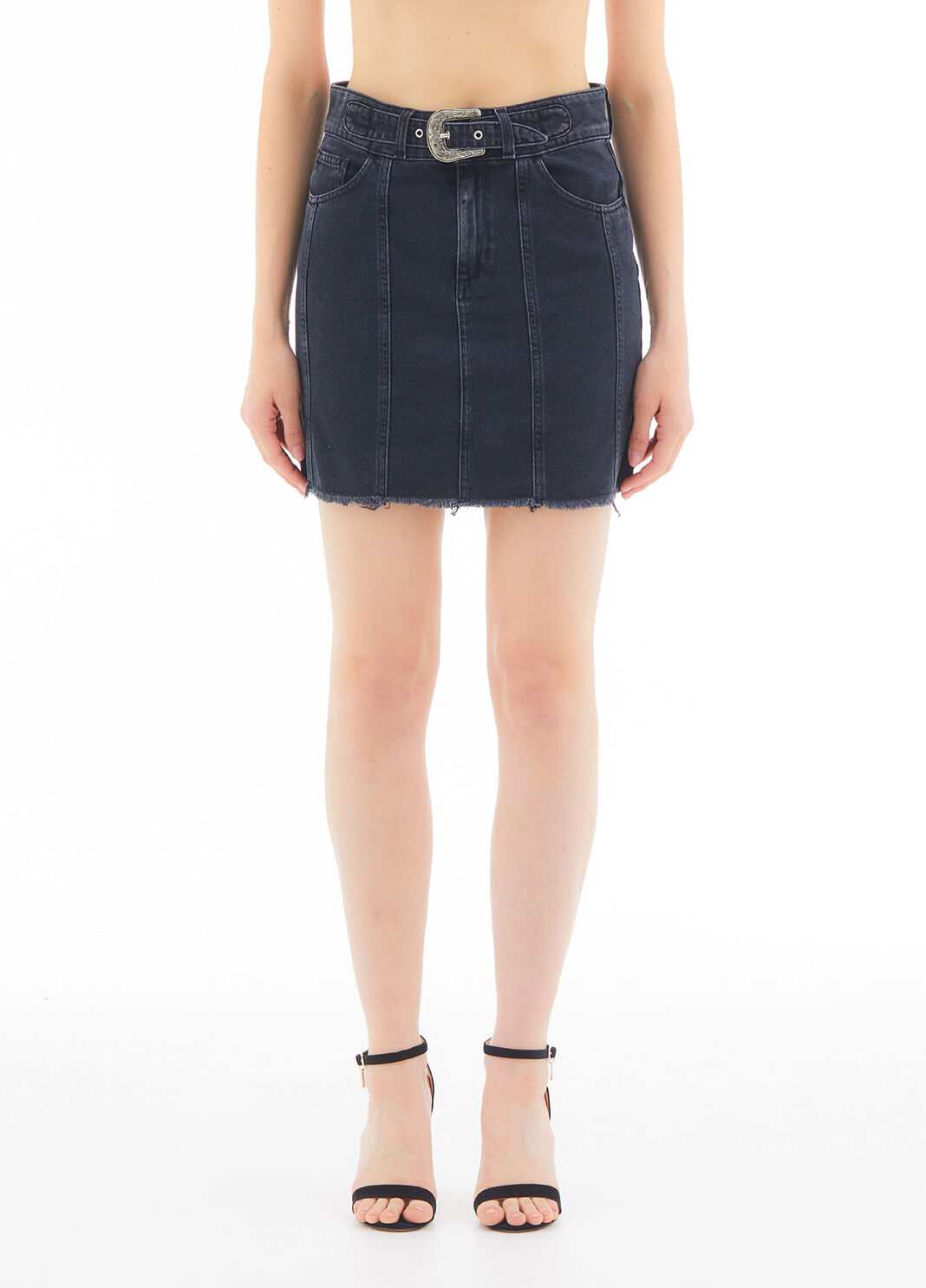 Minigonna di jeans nero Liu Jo - large image number 0