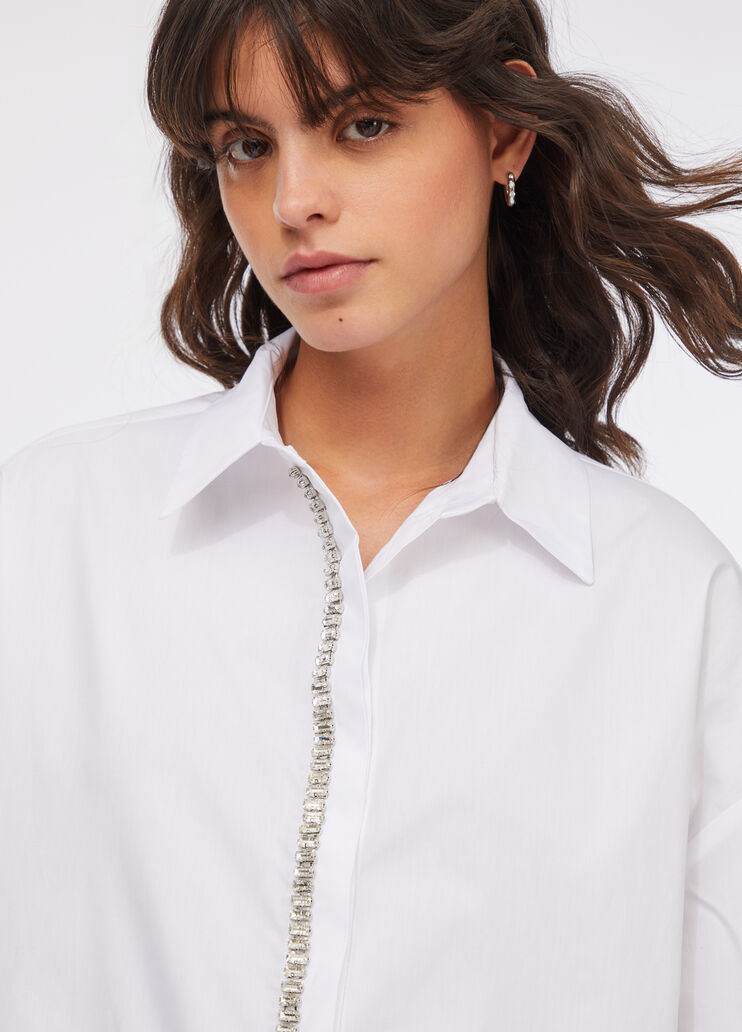 Chemise avec broderies de pierres blanc Liu Jo - medium