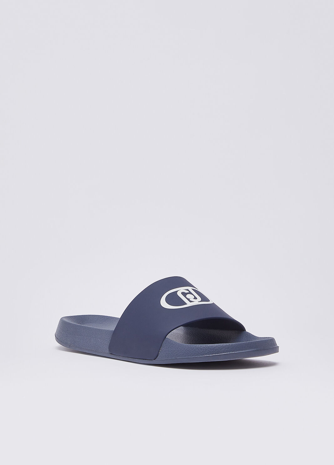 Chanclas con logotipo de monograma azul oscuro Liu Jo - large image number 1