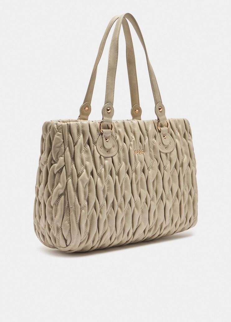 Medium quilted shopping bag  white Liu Jo - large image number 2