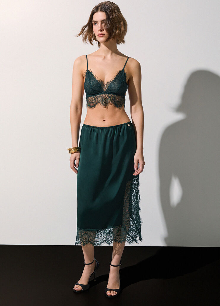 Bralette in lace chantilly dark green Liu Jo - medium