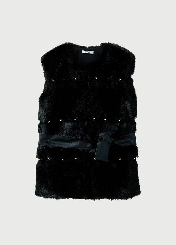 Faux fur waistcoat Black/Silver Liu Jo - large image number 0