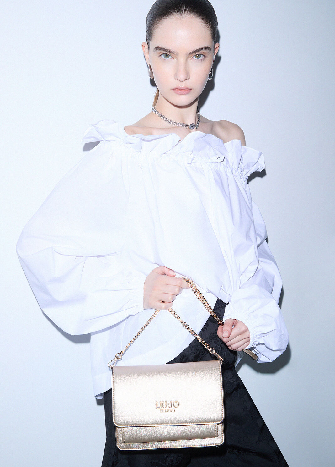 Sac &agrave; bandouli&egrave;re moyen beige clair Liu Jo - large image number 0