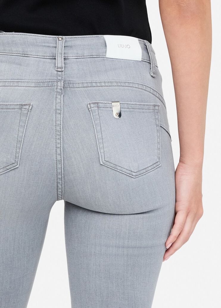 High-rise skinny jeans grey denim Liu Jo - large image number 4 High-rise skinny jeans grey denim Liu Jo - large image number 4
