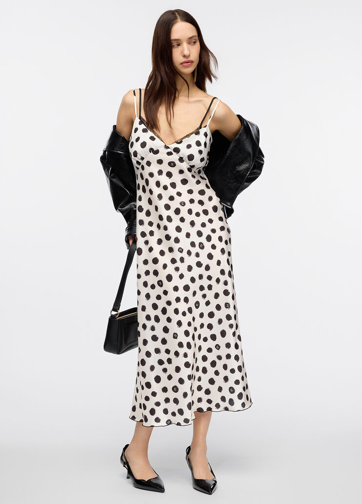 Long polka-dot dress white polka dot Liu Jo - medium