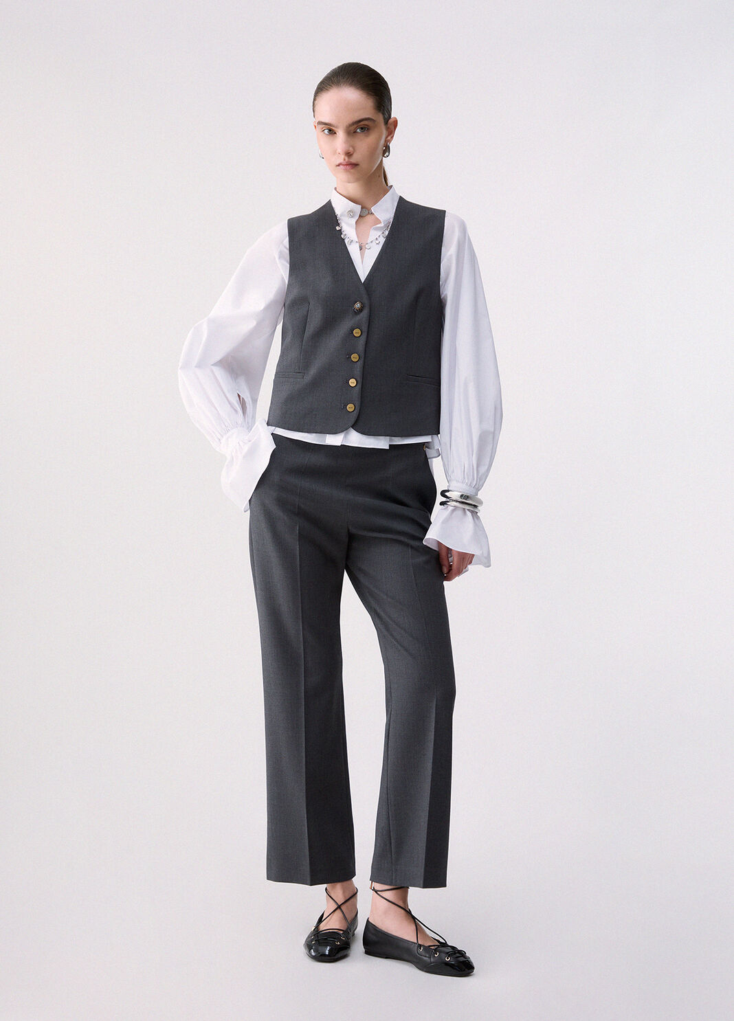 Flannel Waistcoat dark green Liu Jo - large image number 5
