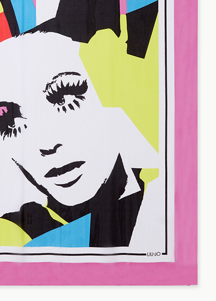 Printed foulard White/black pop-face Liu Jo - large image number 0