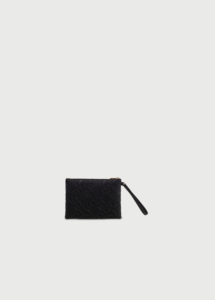 Clutch bag with logo Black Liu Jo - large image number 3