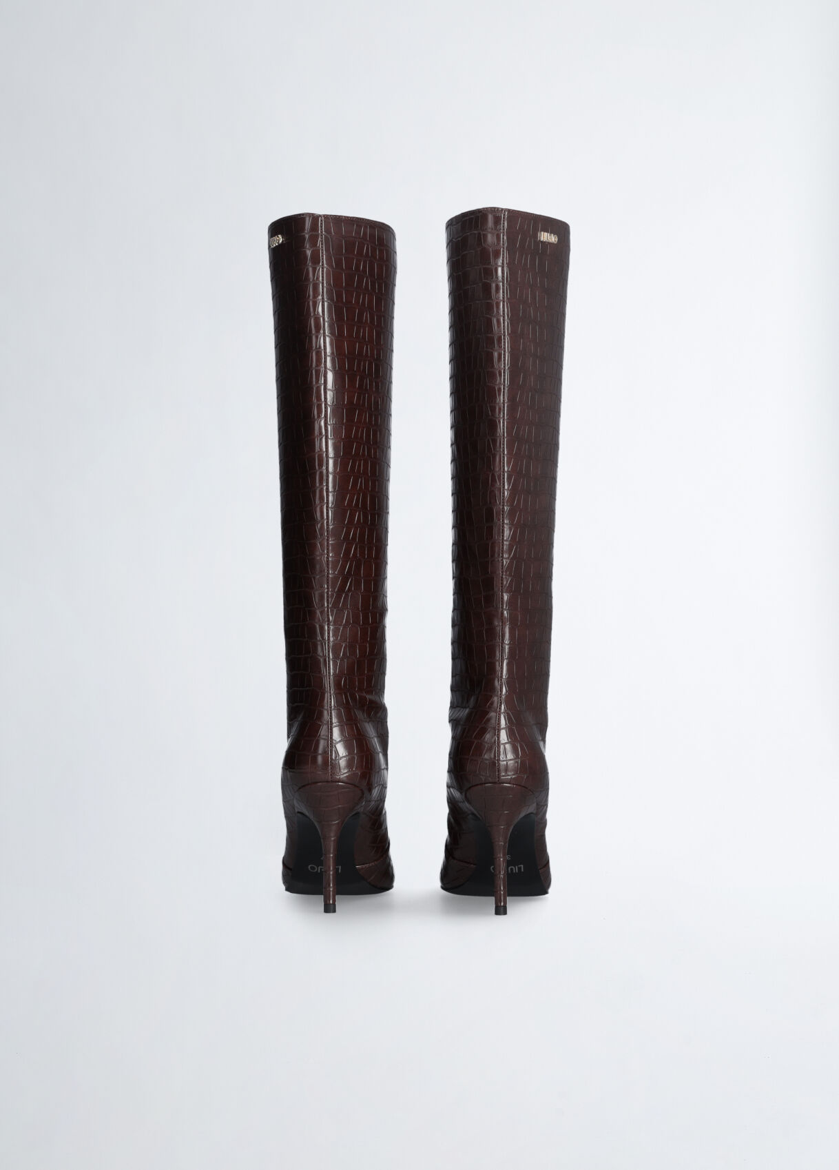 Crocodile print knee high boots colour brown Liu Jo