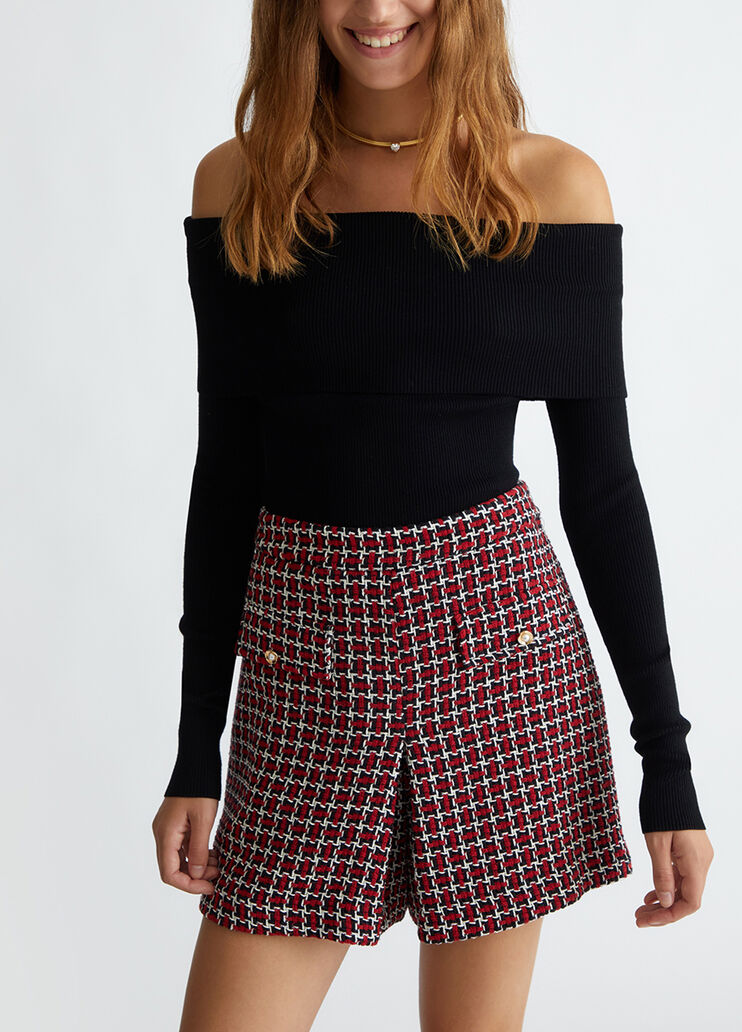 Jumper with Bardot neckline black Liu Jo - medium Jumper with Bardot neckline black Liu Jo - medium