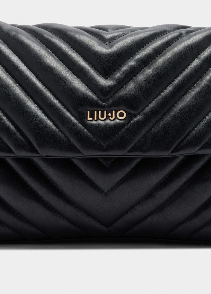 Sac hobo format moyen matelassé noir Liu Jo - large image number 4