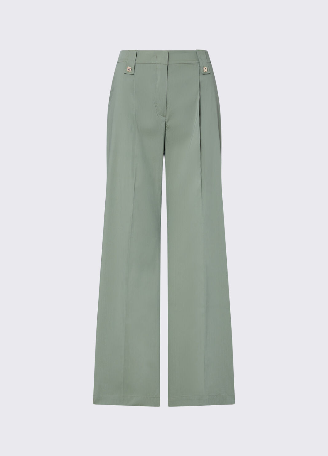 Straight-leg poplin trousers green Liu Jo - large image number 4