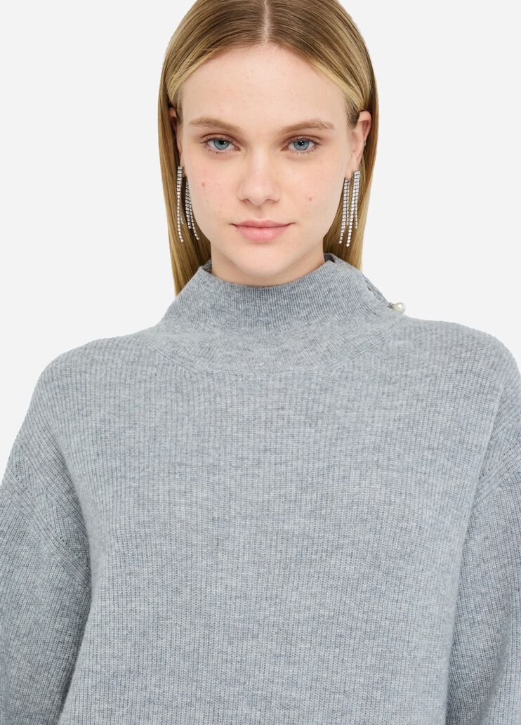 Wool and cashmere sweater grey Liu Jo - large image number 4 Wool and cashmere sweater grey Liu Jo - large image number 4