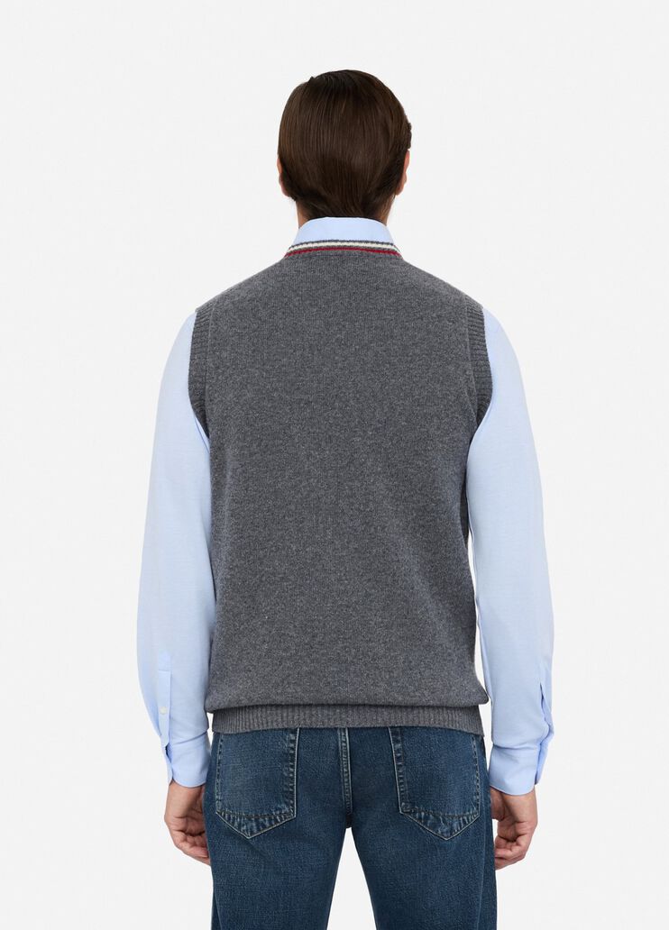 Wool knit vest dark grey Liu Jo - large image number 1