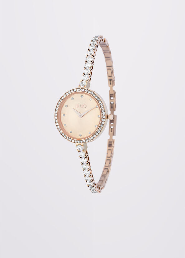 Watch with Swarovski strap gold Liu Jo - large image number 1