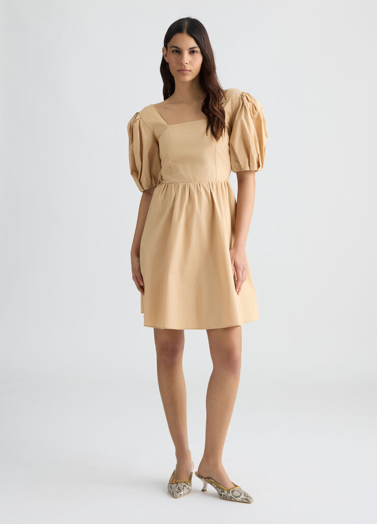 Short poplin dress beige Liu Jo - large image number 5 Short poplin dress beige Liu Jo - large image number 5