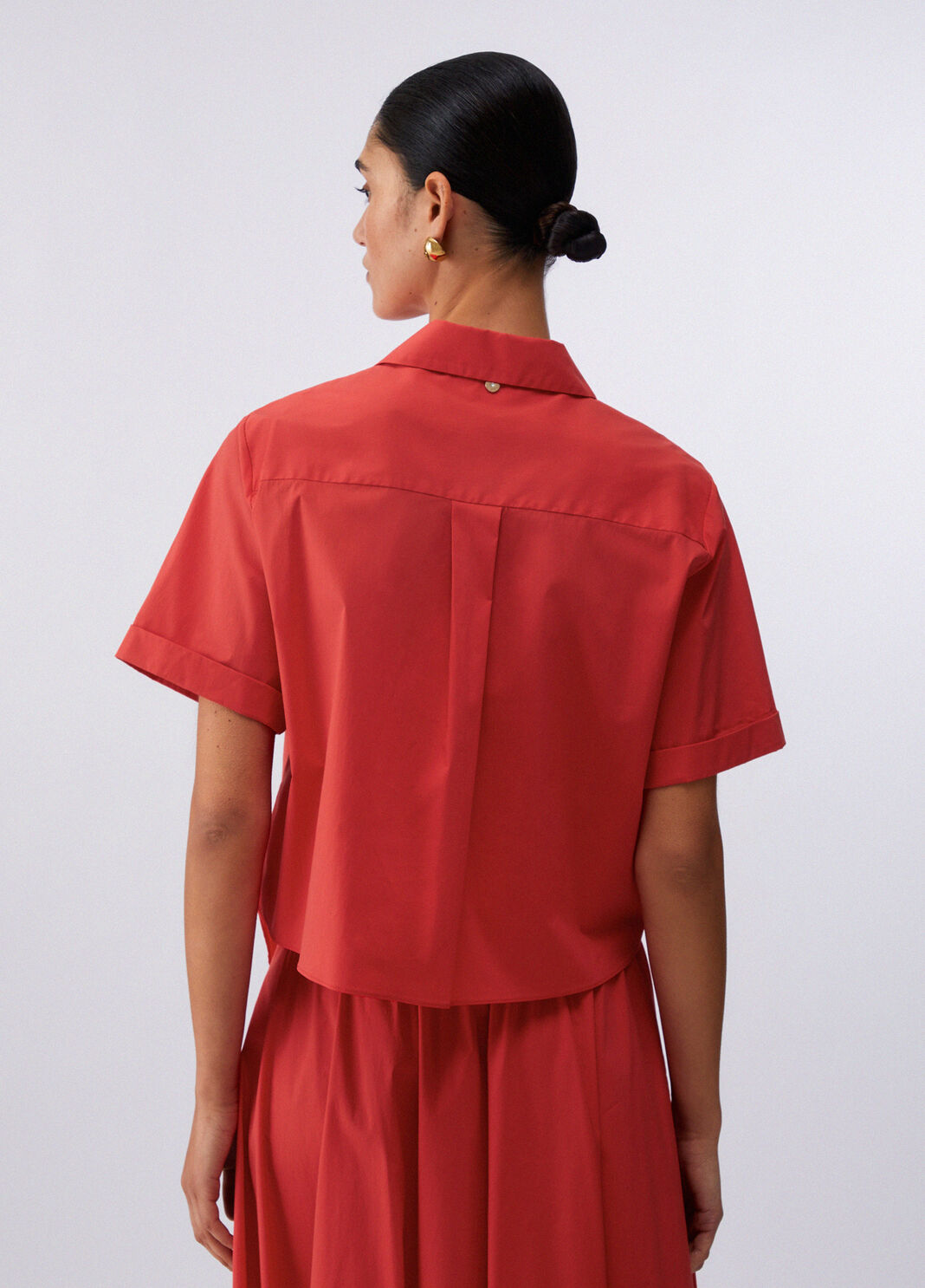 Shirt with knot red Liu Jo - large image number 1