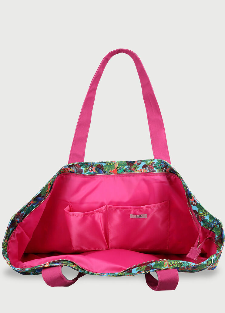 Borsa da spiaggia a fiori Stampa multicolor Liu Jo - large image number 4