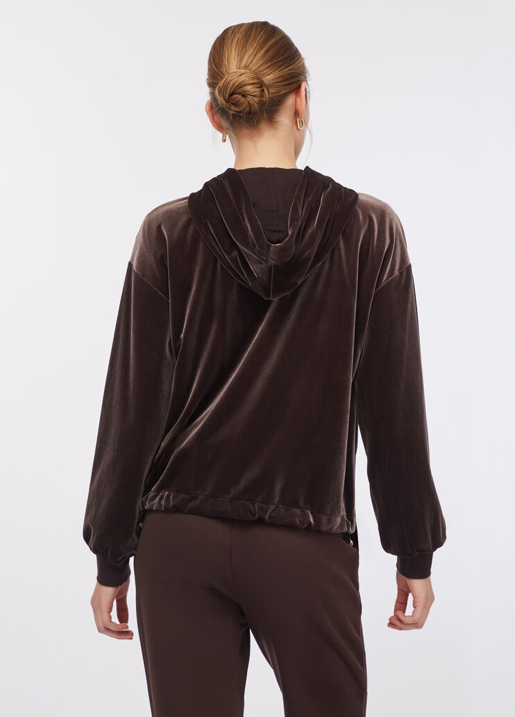 Chenille hoodie chocolate Liu Jo - large image number 1