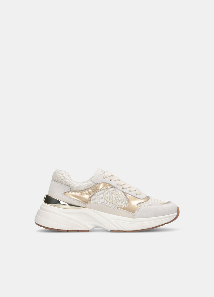 Suede and mesh sneakers white Liu Jo - large image number 1 Suede and mesh sneakers white Liu Jo - large image number 1