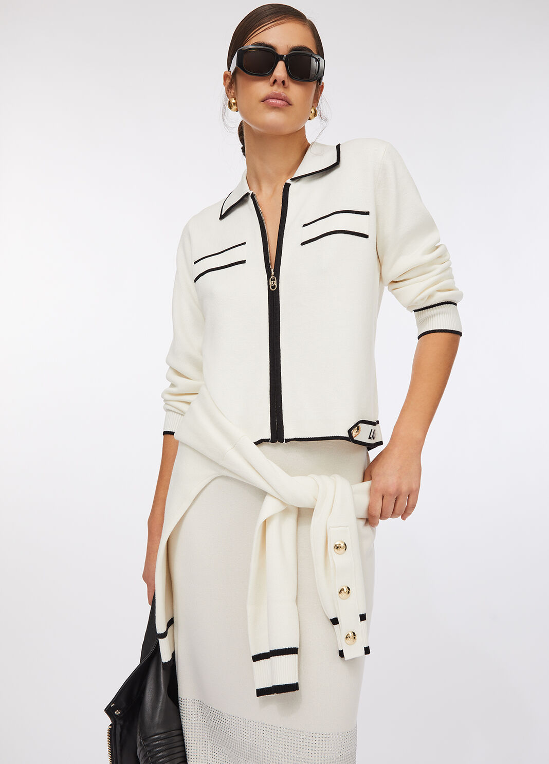 Cardigan with zip white Liu Jo - large image number 3