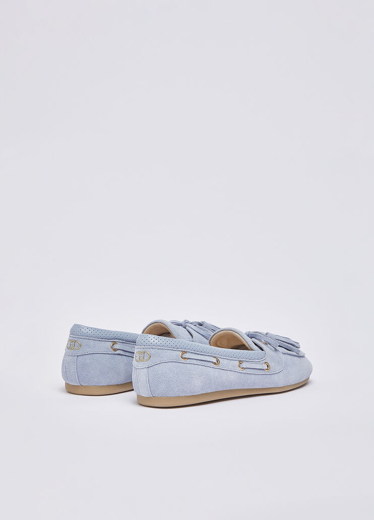 Suede loafers with tassels light blue Liu Jo - large image number 2
