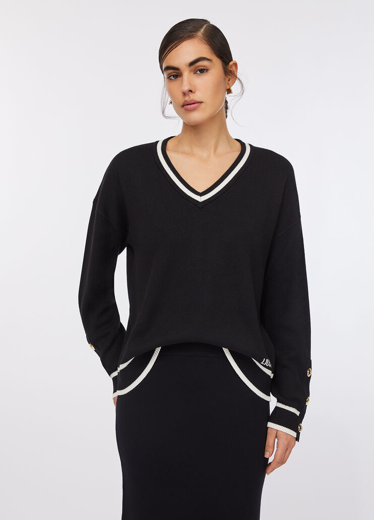 Silk-blend jumper black Liu Jo - large image number 0